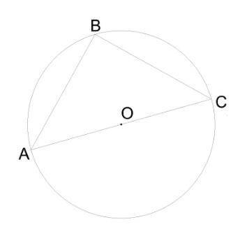 Катетеры прямоугольного треугольника AB = 4 м и BC = 3 м Расчет радиуса R круга, нарисованного вокру