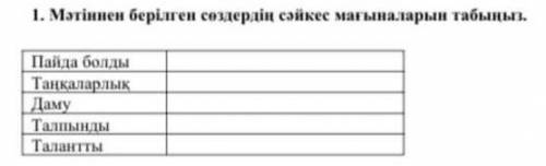 1.Мәтіннен берілген сөздердің сәйкес мағыналарын табыңыз 1851 жылы Лондонда алғаш рет Бүкіләлемдік к