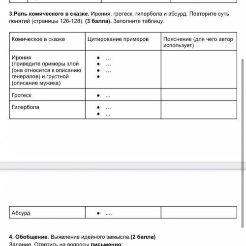 Роль комического в сказке. Ирония, гротеск, гипербола и абсурд. Повторите суть понятий (