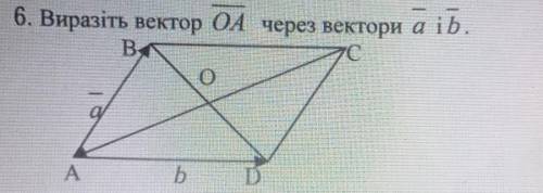 6. Виразіть вектор ОА через вектори а ib.ВК1)bD ів​