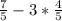 \frac{7}{5} - 3 * \frac{4}{5}