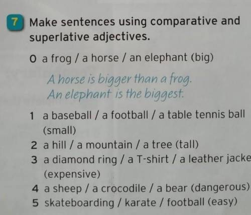 Make sentences using comparative and superlative adjective ​