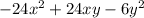 -24x^{2}+24xy-6y^{2}