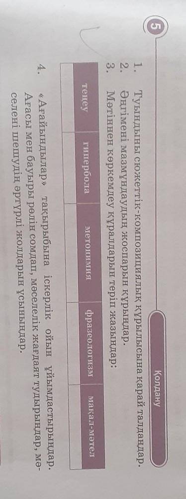 Бауыр əңгімеден Туындыны сюжеттік-композициялық құрылысына қарай ...​