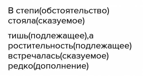 Сделайте пунктуационный разбор (5 класс) предложения “В степи стояла тишь, растительность встречалас