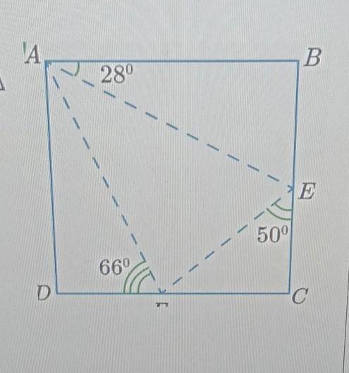 Из квадратного листа картона вырезали ∆ AEF, как показано на рисунке. Найдитеуглы ∆ AEF. ​