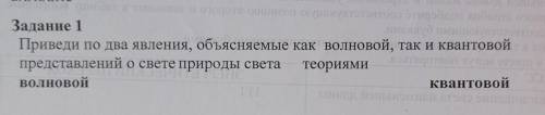 Пниведите по два явления квантовой и волновой​