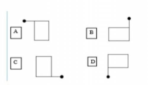 в каком из следующих положений окажется изображённая на рисунке фигура после поворота на половину по