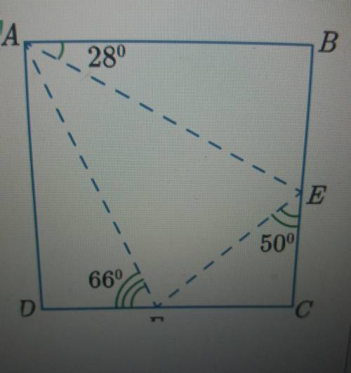 3. Из квадратного листа картона вырезали треугольник AEF, как показано нарисунке. Найдите углытреуго
