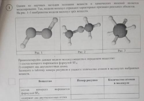 Проанализируйте данные модели молекул веществ и определите вещество.