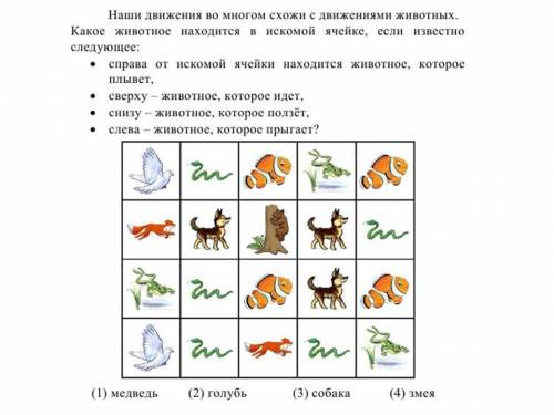 Необходимо определить животное в искомой ячейке?