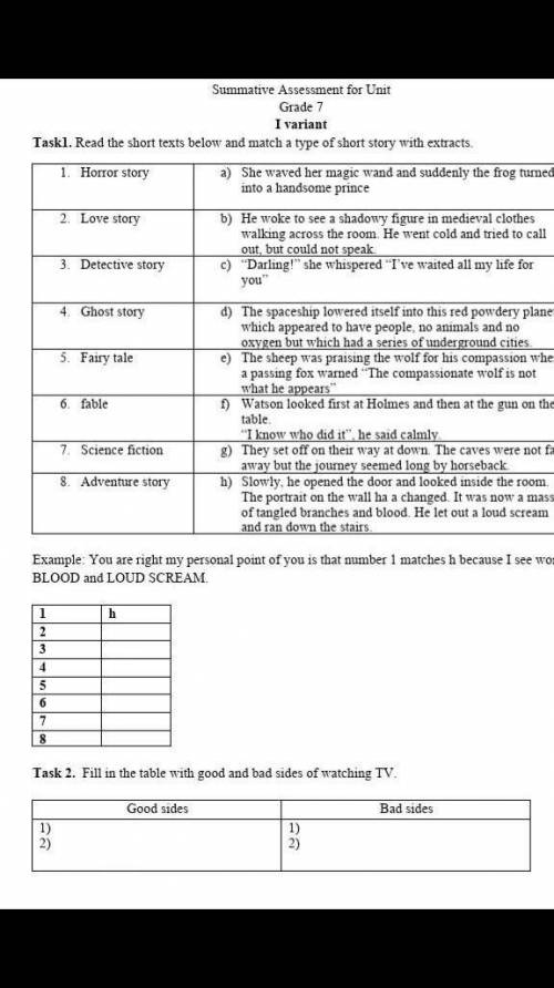 Summative assessment for ​