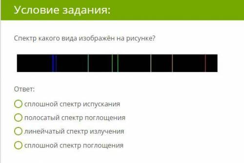 Спектр какого вида изображён на рисунке?