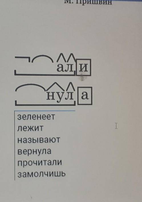 3. Задание 2. Подбери к схемам слова.(учебник стр. 78 упр. 2)ИТалиа, ЮТнулаeletИШЬзеленеетлежитназыв