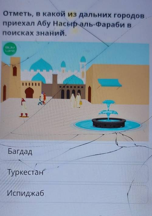 Отметь, в какой из дальних городов приехал Абу Насыр аль-Фараби впоисках знаний ​