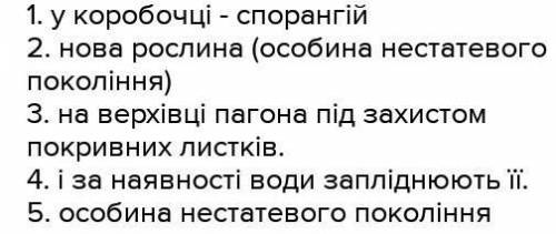 1. Мохи належать до нижчих рослин. 2. Мохи розмножуються спорами. 3. Зозулин льон відноситься до сла