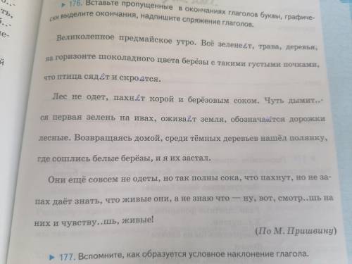 Вставьте пропущенные в окончаниях глаголов буквы, графически выделите окончания, напишите спряжения