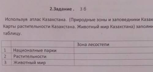 используя атлас казахстан.(природные зоны и заповедники казахстана.карты растительности казахстана.ж