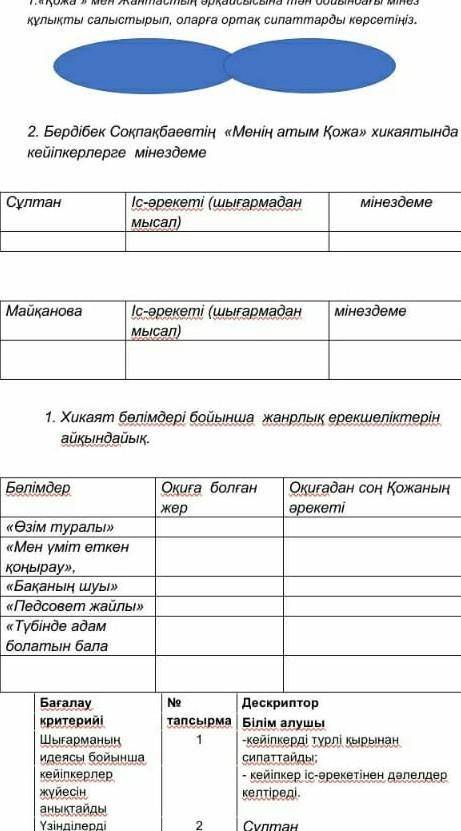 2 тапсырма. Кім білед дәл казыр керек берем​