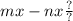 mx - nx \frac{?}{?}