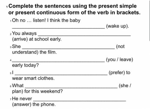 Complete the sentences using the present simple form of the verbs in brackets