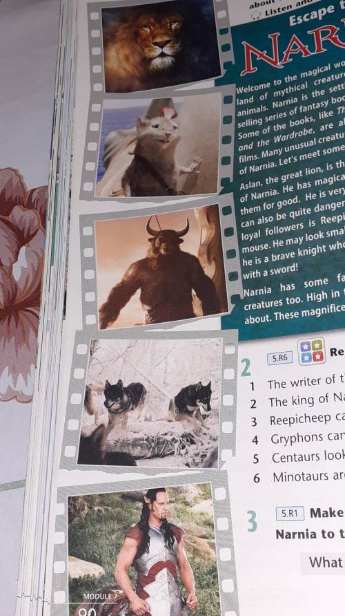 Look at the pictures. Which shows: a lion? a mouse? a centaur? a minotaur? a wolf?​