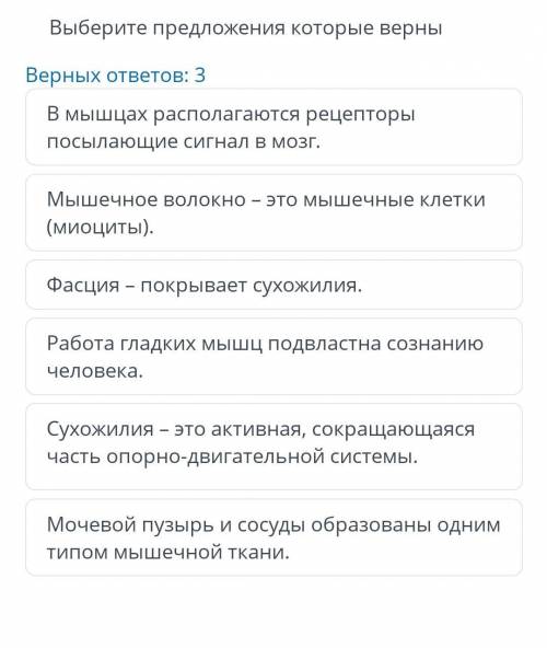 Выберите предложения которые верны Верных ответов: 3