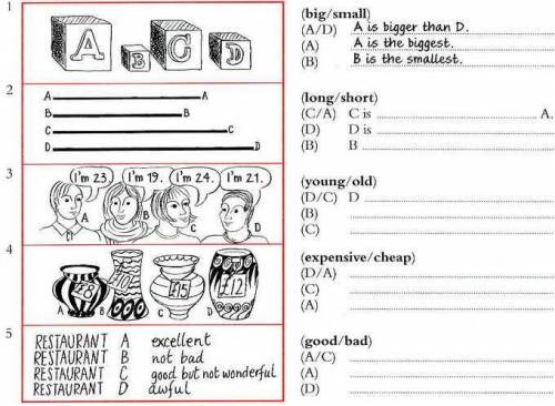 Write sentences with comparatives and superlatives. The first example is done for you. Примечание: L