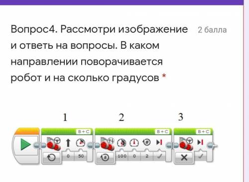 до сдачи 4 минуты Вопрос4. Рассмотри изображение и ответь на вопросы. В каком направлении поворачива