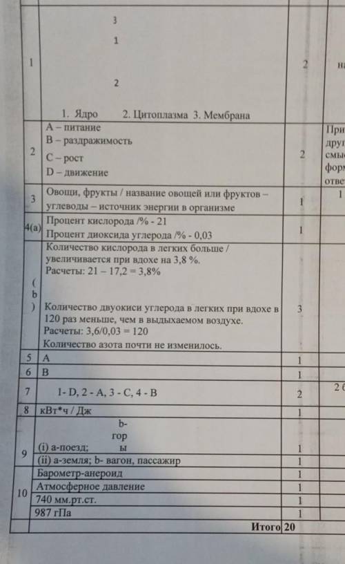 А) В колонку «Вдыхаемый воздух» впишите процентное содержание кислорода и углекислого газа при вдохе