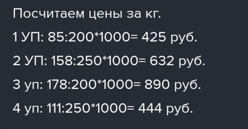 В магазине продаётся некоторое количество видов конфет в различных упаковках и по различной цене. В