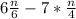 6\frac{n}{6}-7*\frac{n}{4} \\