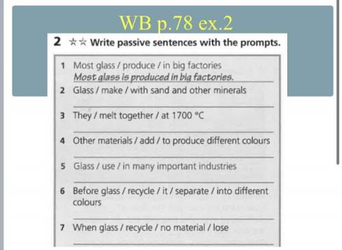 Write passive sentences with the prompts