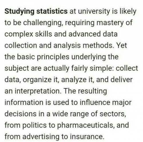 Who known statistics subjet?​