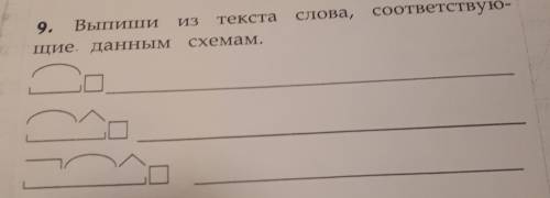 с 9 заданием Нужно подобрать слова по схеме. Вот текст есть.