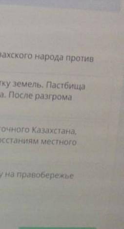 Определите причины и последствия национально-освободительной борьбы казахского народа против колониа