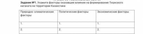 Укажите факторы оказавшие влияние на формирование тюркского каганата на территории Казахстана