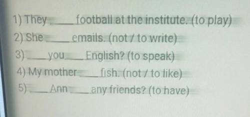 Put the verbs in the following sentences in the affirmative,negative and question fotms if Future Si