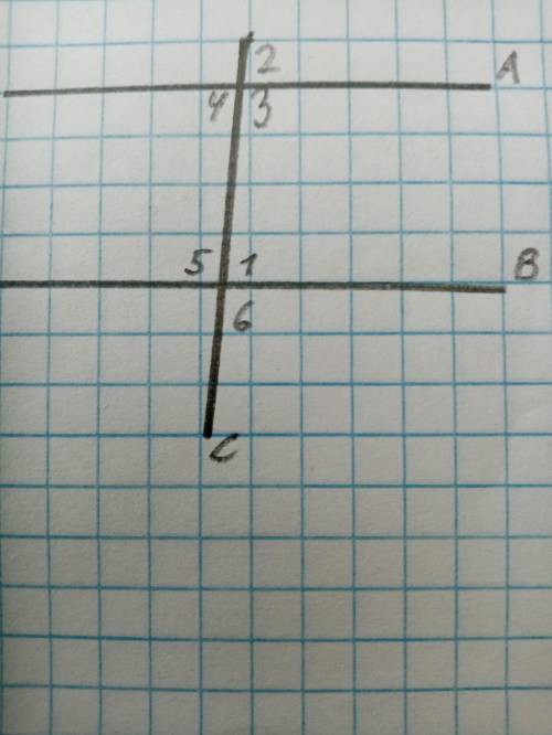 Дано: A//B Угол 1 + угол 2 =160 Найти угол1,2,3,4,5,6