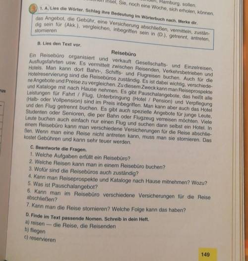 d) fahrene) verpflegenf) versicherng) unterbringenh) anbieten i) leistenE. Was passt zusammen? Bilde