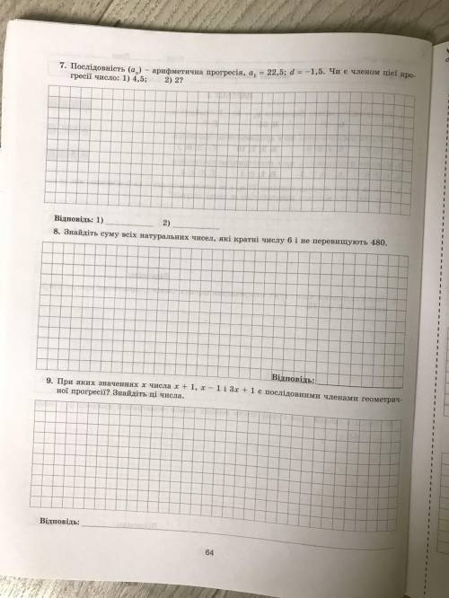 Контрольна робота з алгебри