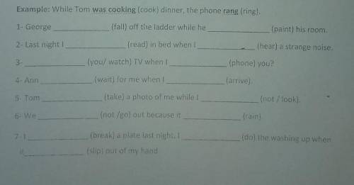 C- Put the verbs into the correct form: PAST CONTINUOUS ar PAST SIMPLE ​