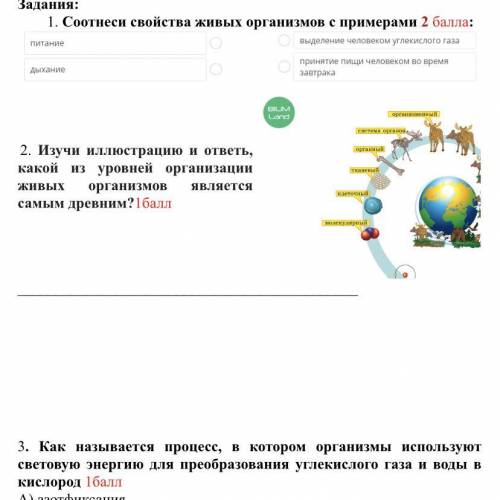 ￼Если естествознанию третий четверть соч.изучите иллюстрации и ответь какой из уровней организации ж