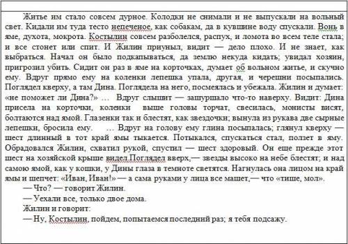 2.Анализ и интерпретация текста 1. Задание Напишите анализ прочитанного выше эпизода. 6б 1. Охаракт