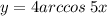 y = 4arccos \: 5x