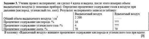 Ученик провел эксперимент, он сделал 4 вдоха и выдоха, после этого измерил объем выдыхаемого воздуха