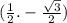 ( \frac{1}{2} . - \frac{ \sqrt{3} }{2} )