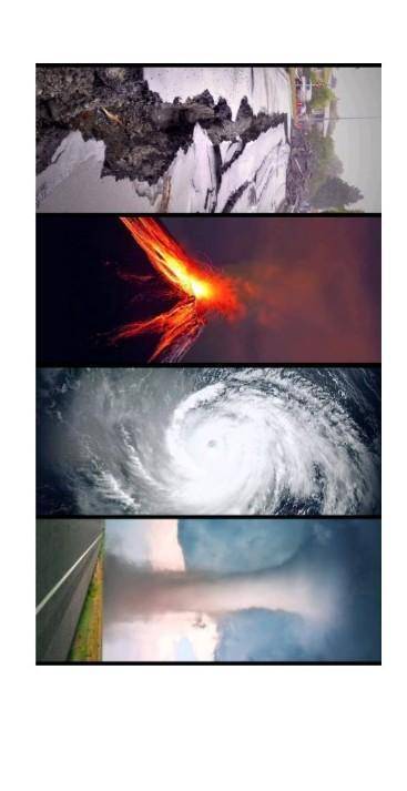  Task 4.  Choose and describe 2 natural disasters on this picture. Use not less than 35-40 words. ​