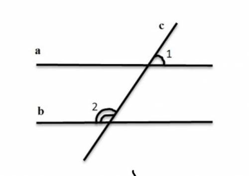 По данным рисунка найдите <2 , если a || b и <1= 63 ◦.