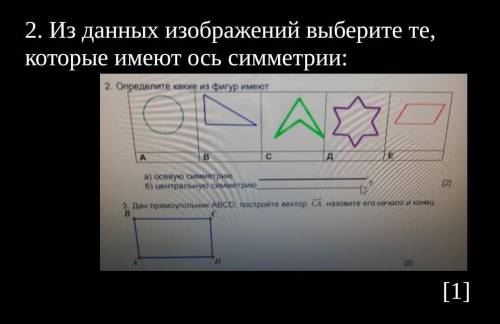 2. Из данных изображений выберите те, которые имеют ось симметрии:​